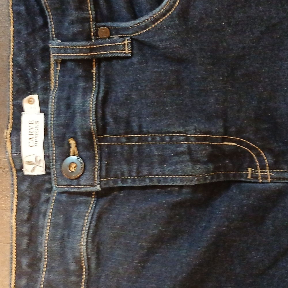 Carve Designs Deep Blue Denim Five Pocket Jeans Size 12 Waist Womens. - Picture 2 of 5